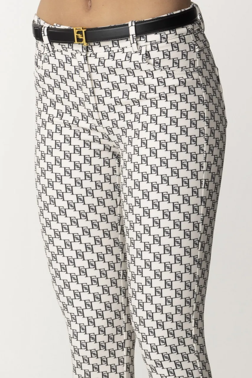 Pantaloni stampa logo Burro/Nero
