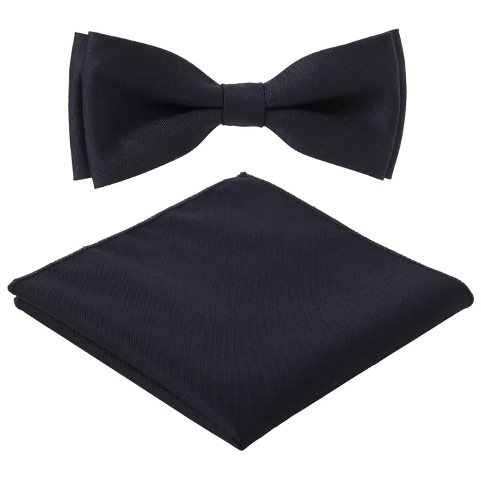 Papillon Henk ter Horst con fazzoletto da taschino Blu scuro