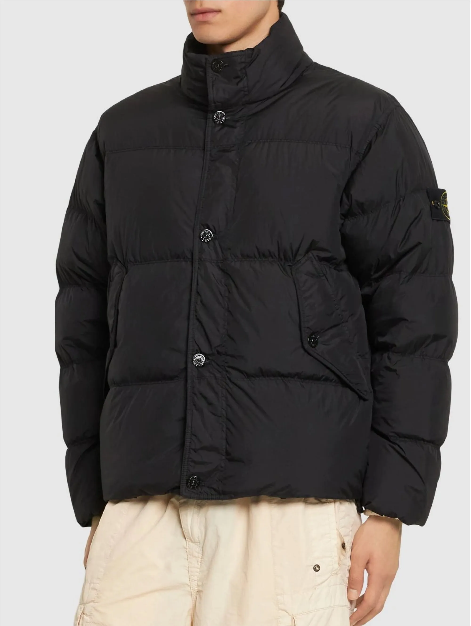 Piumino in Nylon Crinkle Reps Nero