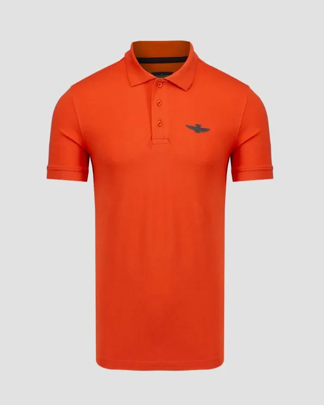 Polo arancione da uomo Aeronautica Militare