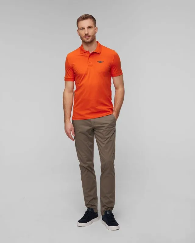 Polo arancione da uomo Aeronautica Militare