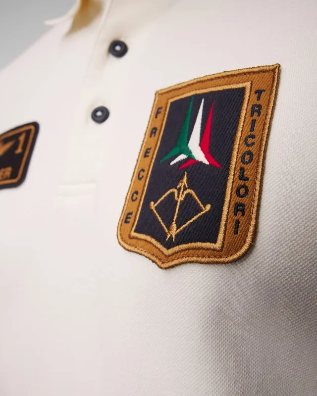 Polo bianca da uomo Aeronautica Militare