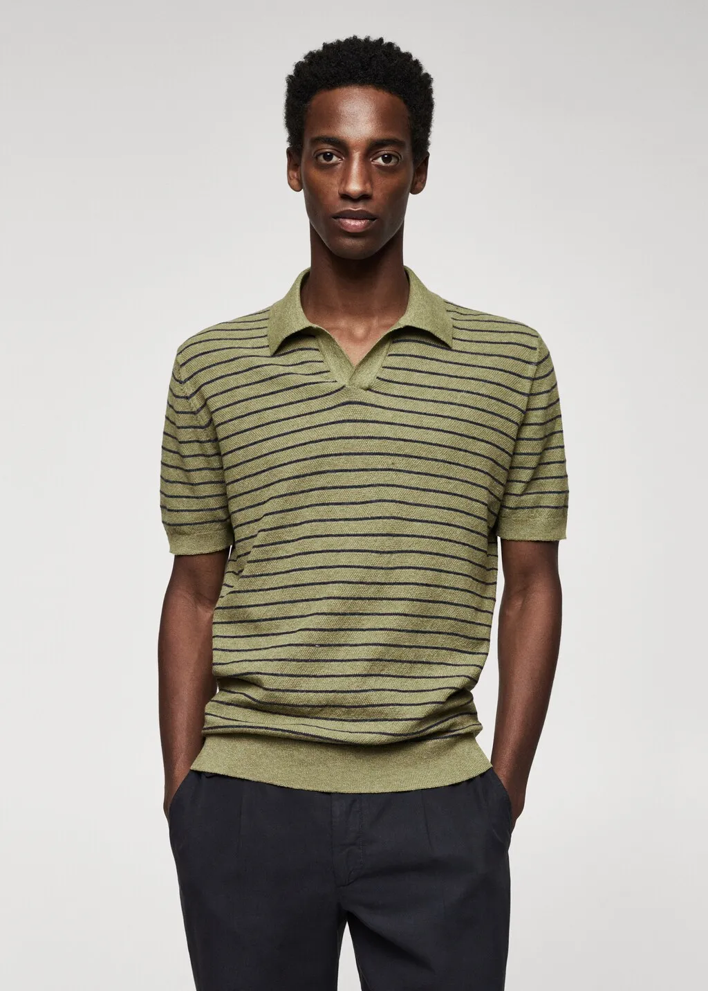 Polo maglia sottile righe