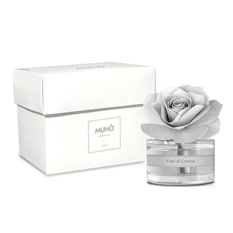 Profumatore Rosa Diffuser Fiori Di Cotone 50ml 
