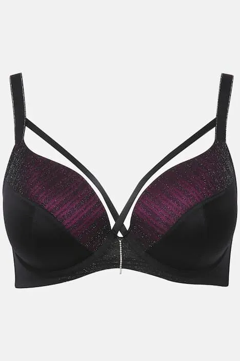 Reggiseno con Glitter e Nastri: Lusso e Sostegno con Ferretto