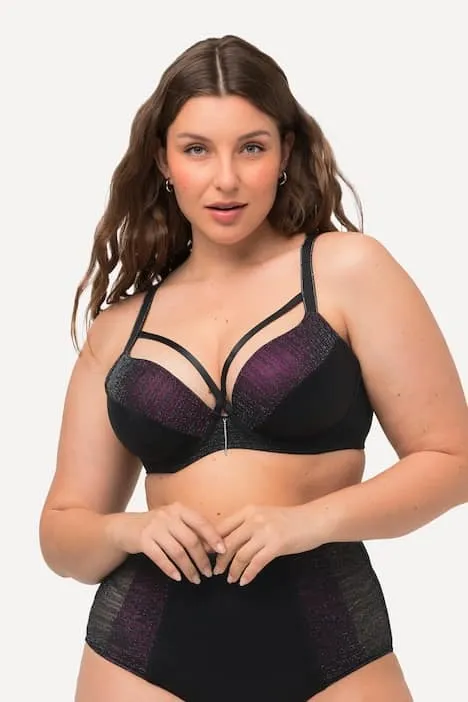 Reggiseno con Glitter e Nastri: Lusso e Sostegno con Ferretto