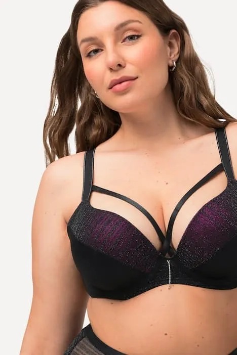 Reggiseno con Glitter e Nastri: Lusso e Sostegno con Ferretto