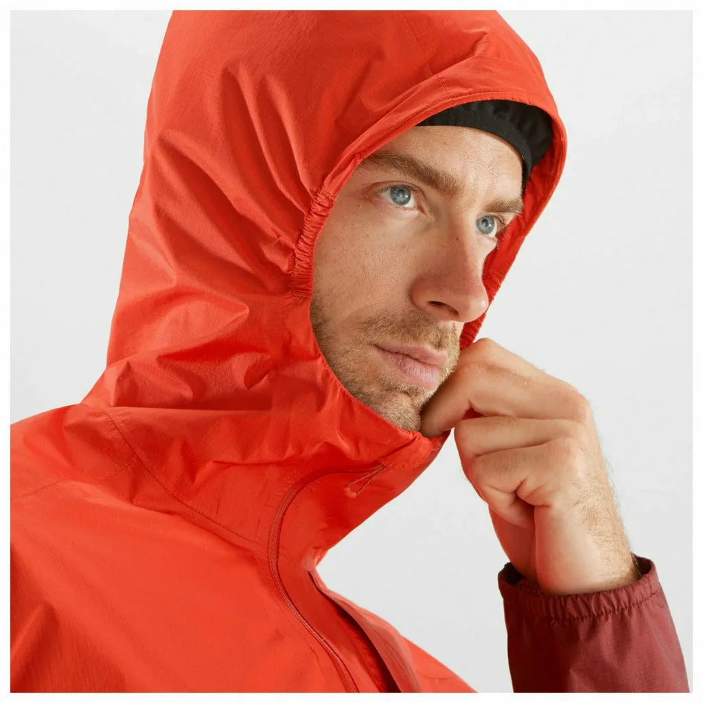 Salomon Bonatti WP Jacket Fiery Red- Giacca Running Impermeabile