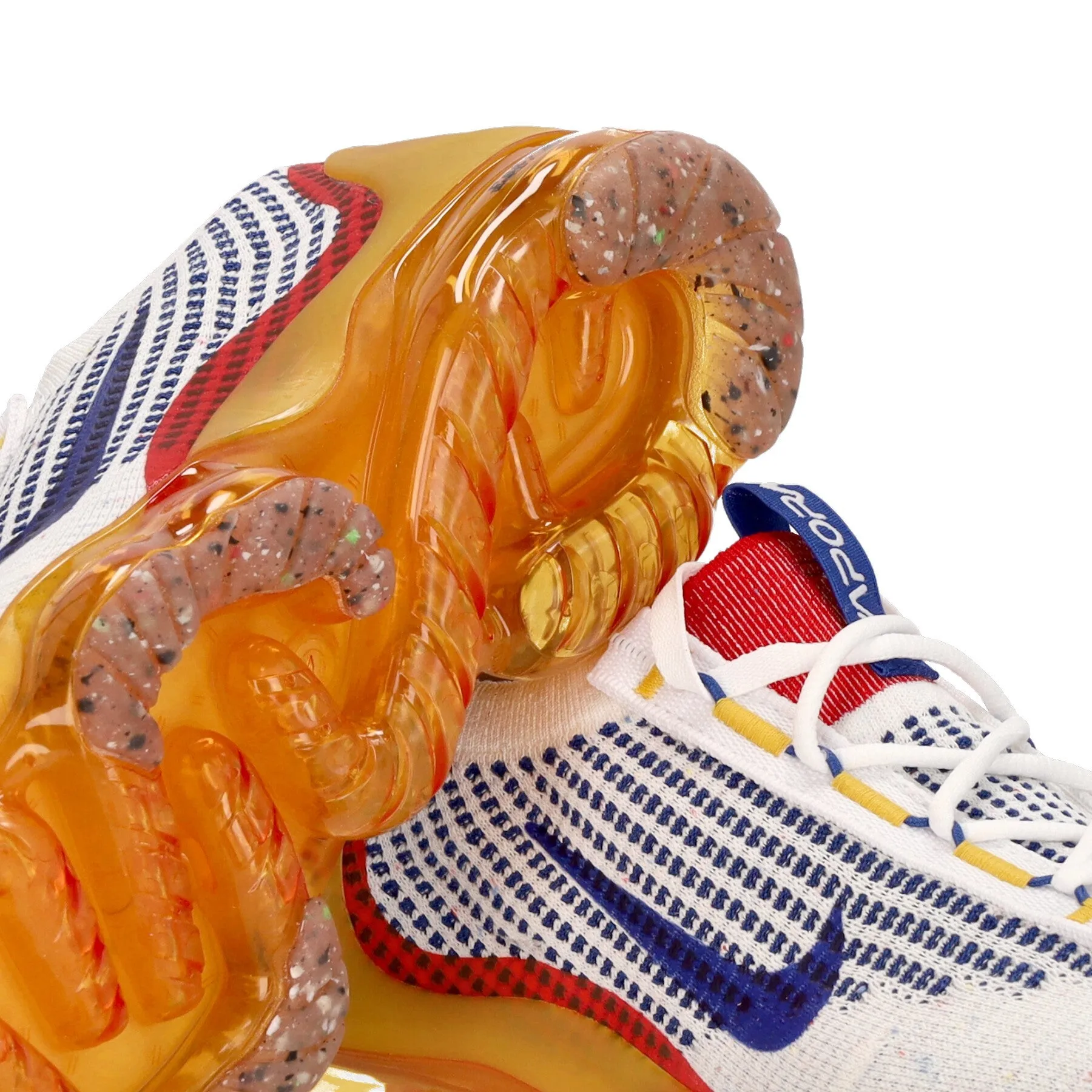 Scarpa Bassa Uomo Air Vapormax 2021 Flyknit Se White/old Royal/yellow Ochre