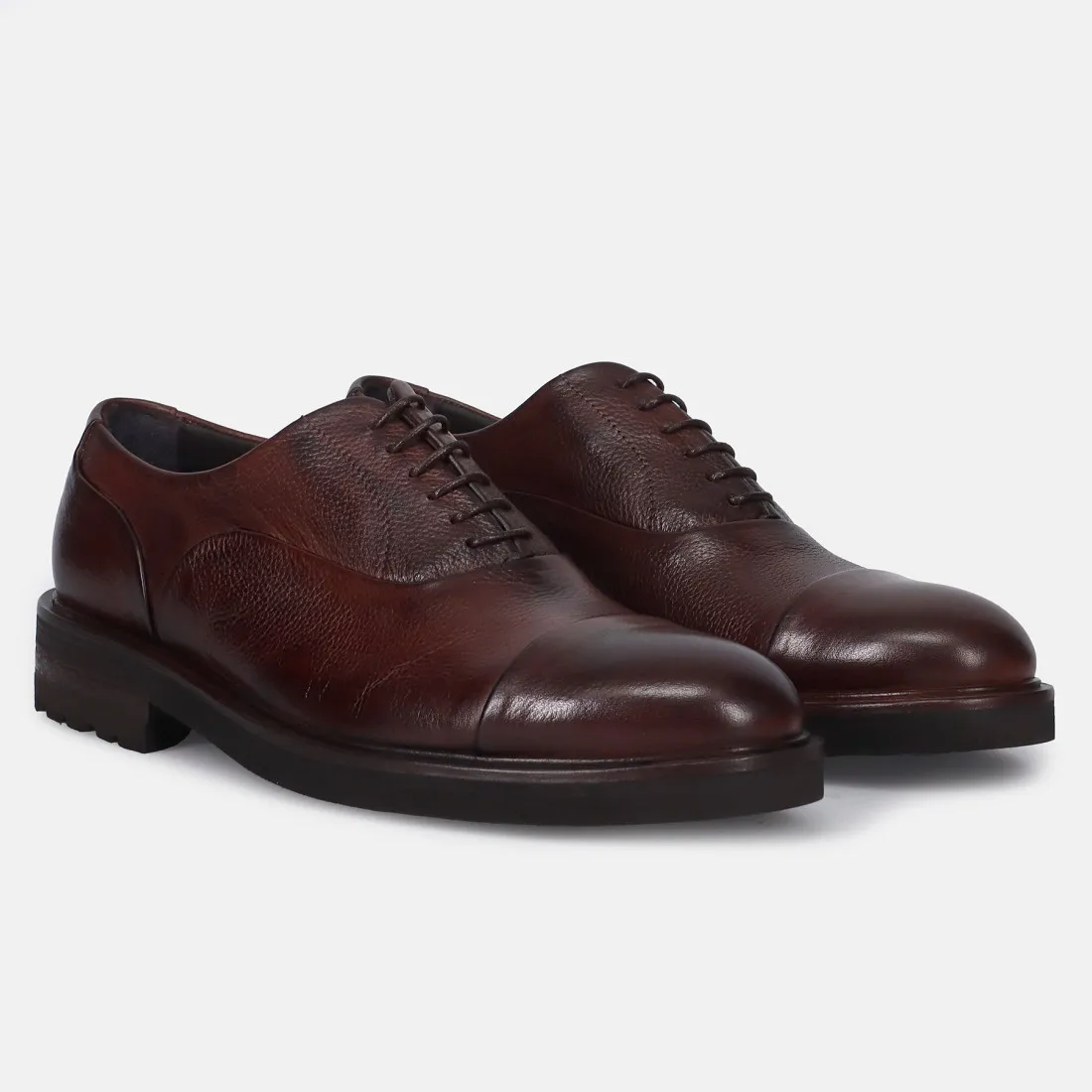 Scarpa oxford da uomo Jerold Wilton marrone in pelle