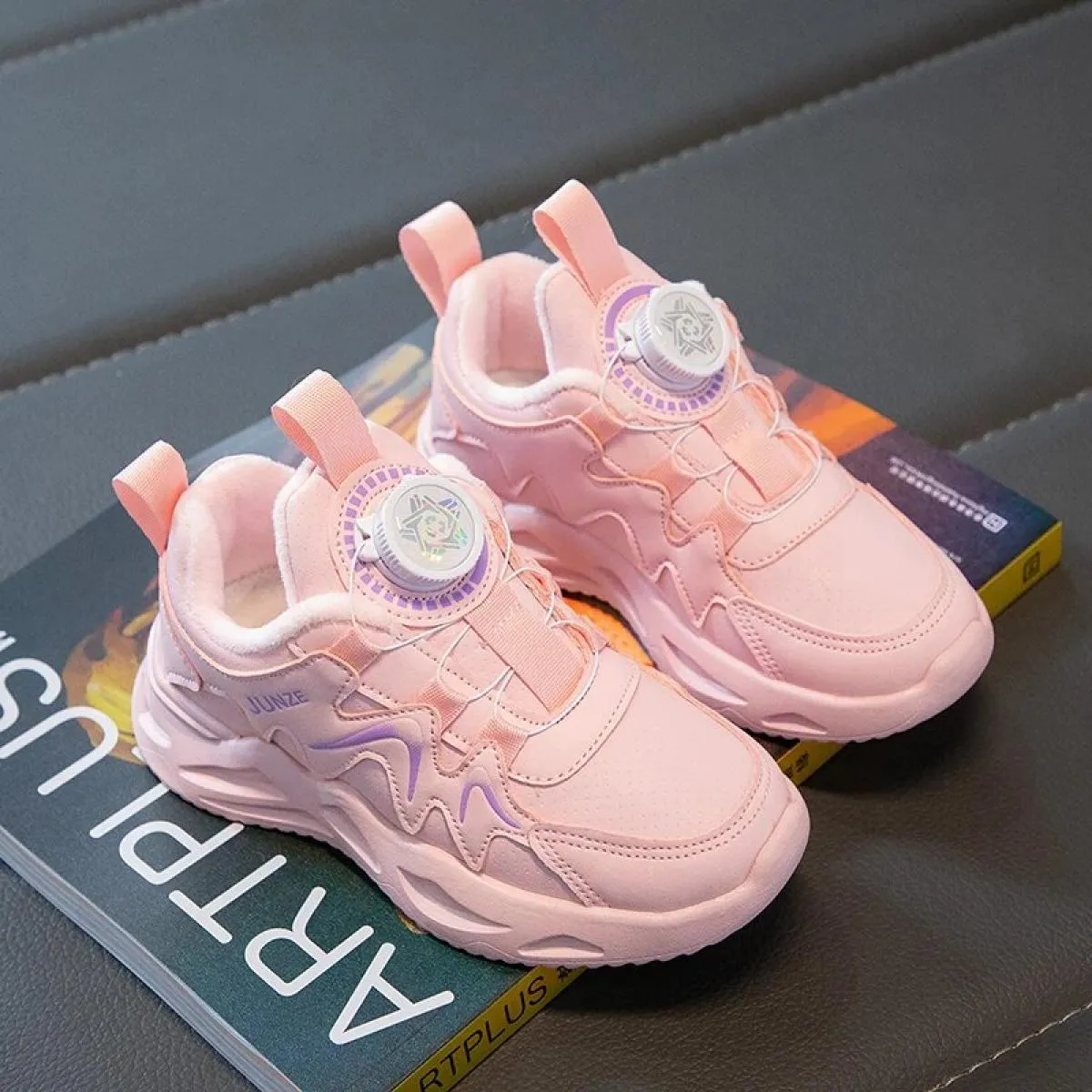 Scarpa per bambini da ragazza Punta rotonda Impermeabile Elastica Confortevole Alla moda Tutte le partite Antiscivolo Resistente