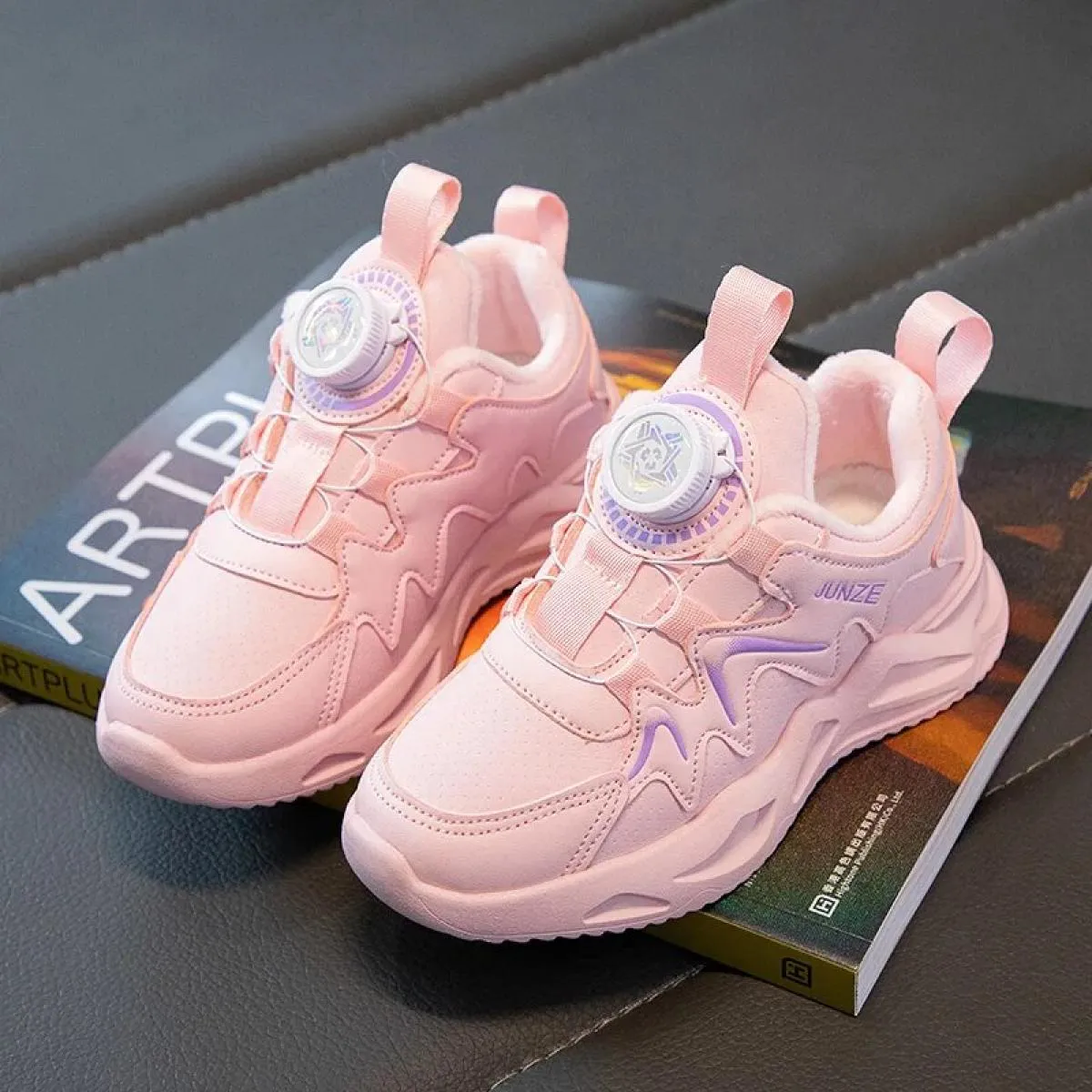 Scarpa per bambini da ragazza Punta rotonda Impermeabile Elastica Confortevole Alla moda Tutte le partite Antiscivolo Resistente