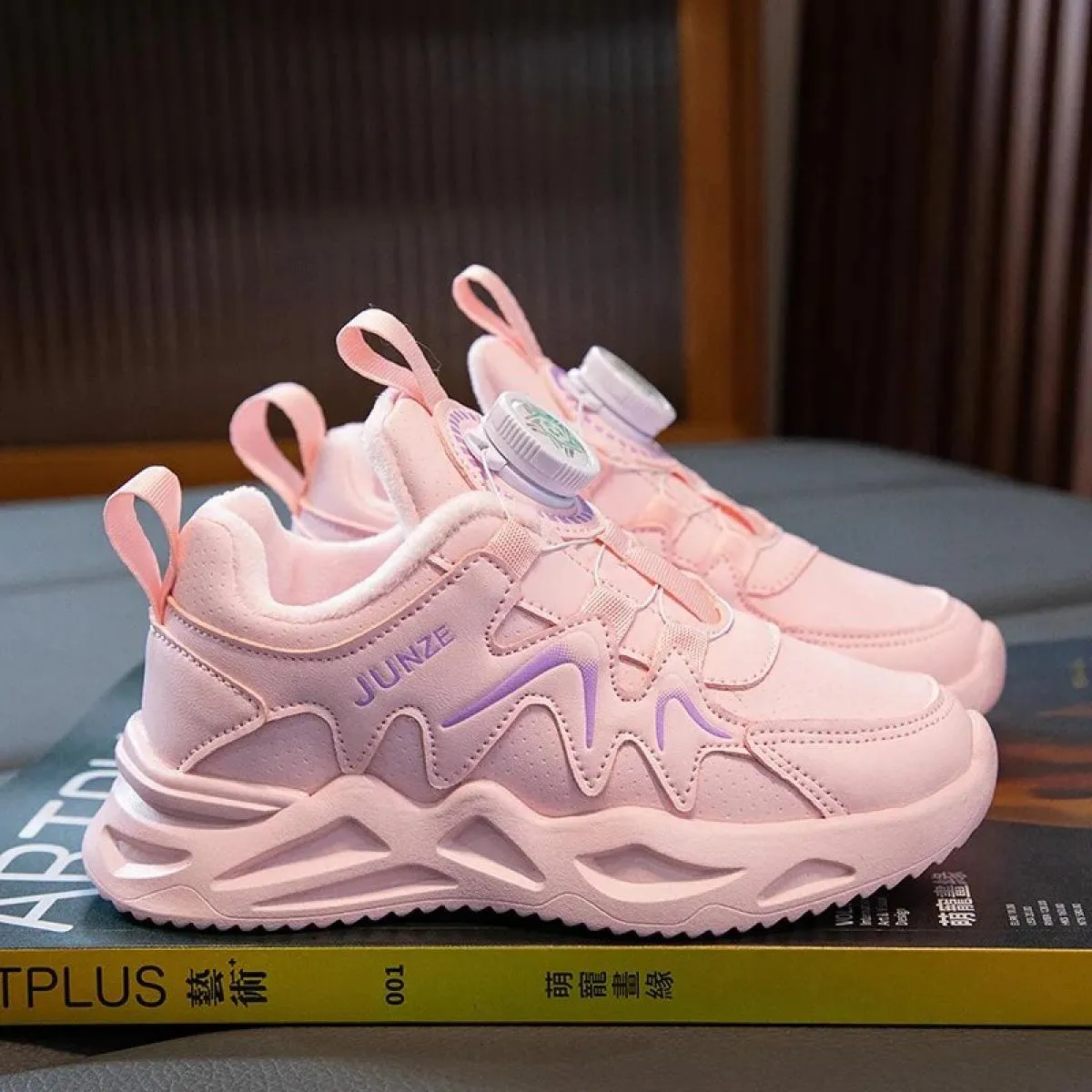 Scarpa per bambini da ragazza Punta rotonda Impermeabile Elastica Confortevole Alla moda Tutte le partite Antiscivolo Resistente