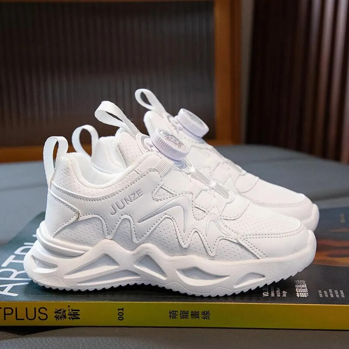 Scarpa per bambini da ragazza Punta rotonda Impermeabile Elastica Confortevole Alla moda Tutte le partite Antiscivolo Resistente
