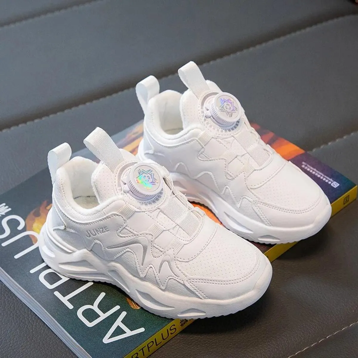 Scarpa per bambini da ragazza Punta rotonda Impermeabile Elastica Confortevole Alla moda Tutte le partite Antiscivolo Resistente
