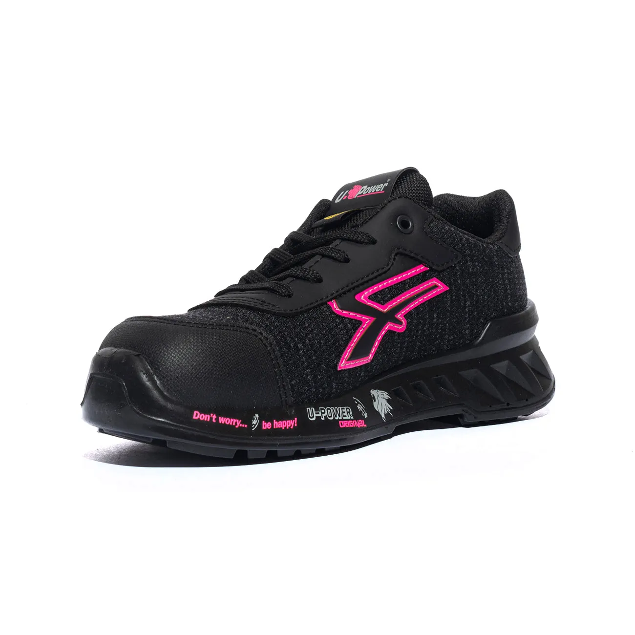 Scarpe Antnfortunistiche U-power Michelle Nere Rosa