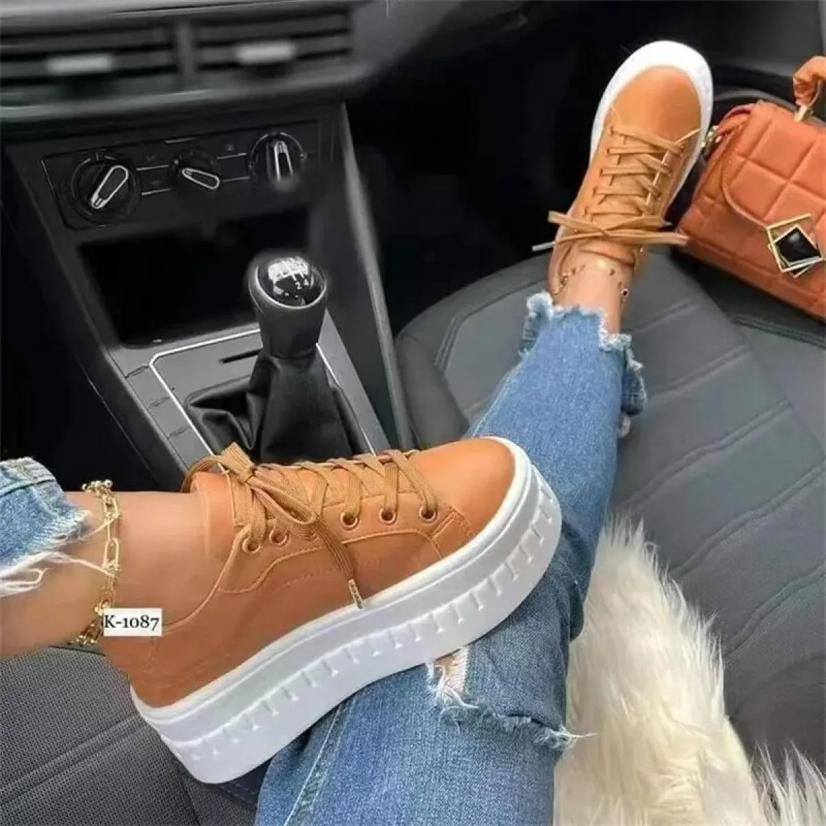 Scarpe bianche con plateau Scarpe da ginnastica da donna Scarpe da ginnastica da donna alla moda Cesti Femme Casual Chunky Sneak