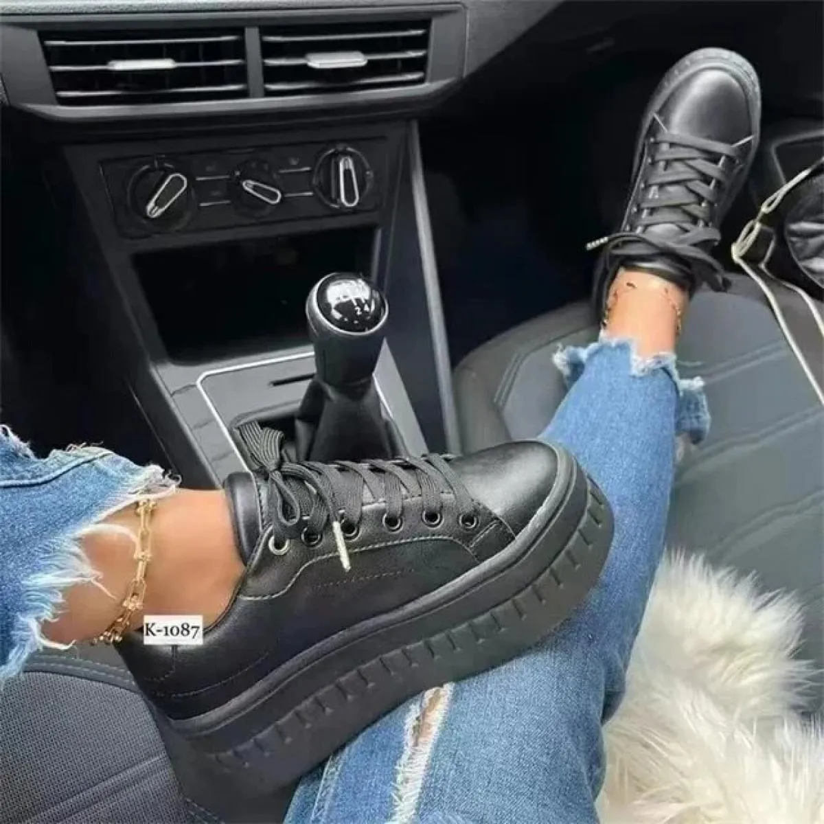 Scarpe bianche con plateau Scarpe da ginnastica da donna Scarpe da ginnastica da donna alla moda Cesti Femme Casual Chunky Sneak