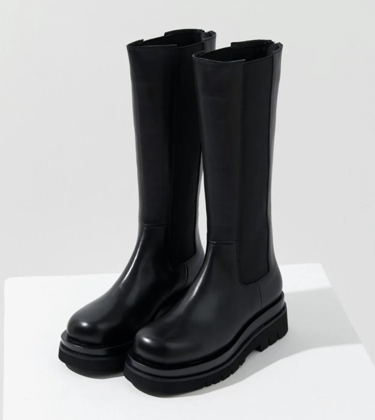 Scarpe con plateau da uomo Stivali da uomo in vera pelle Stivali invernali in vera pelle di lusso