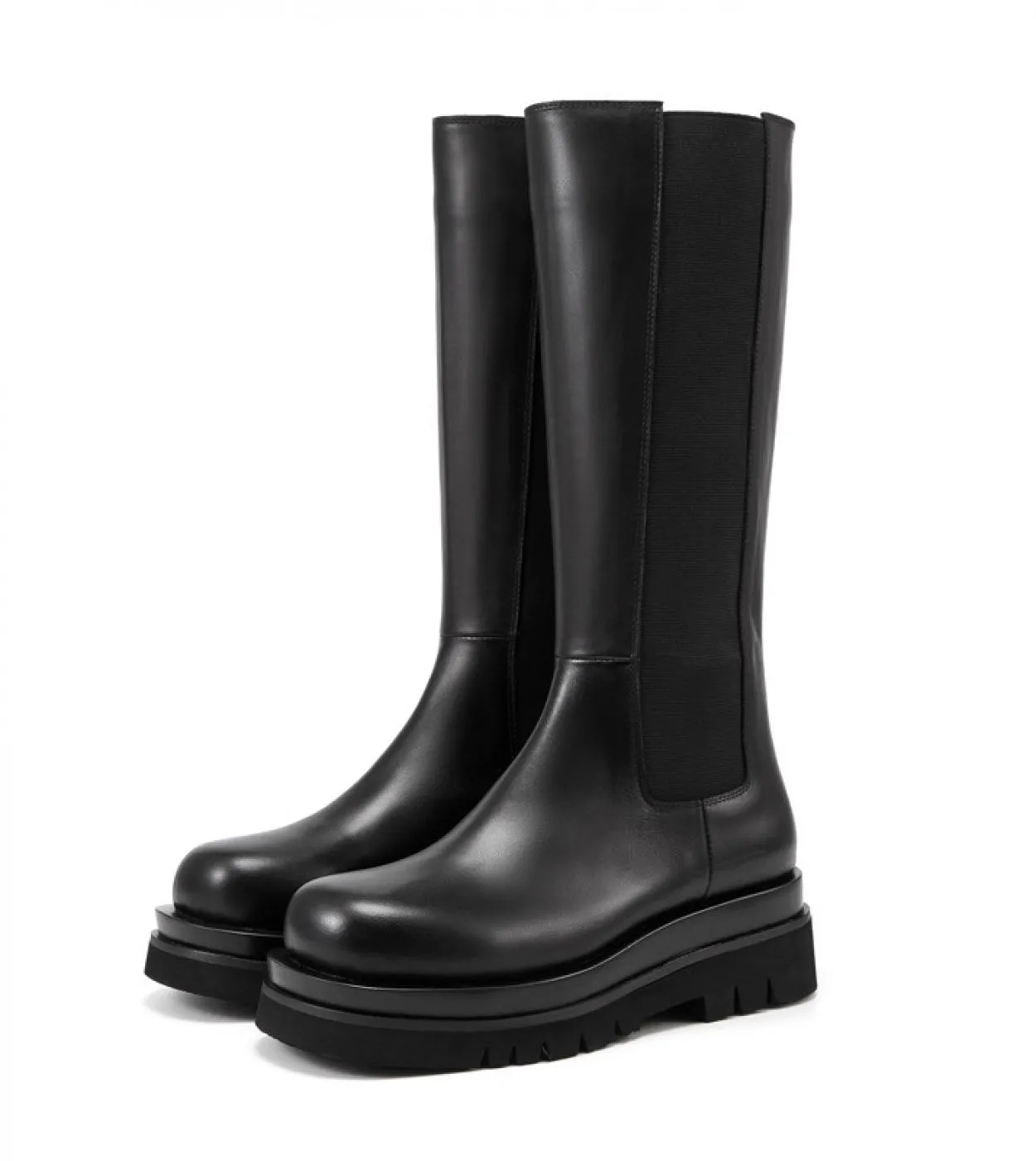 Scarpe con plateau da uomo Stivali da uomo in vera pelle Stivali invernali in vera pelle di lusso