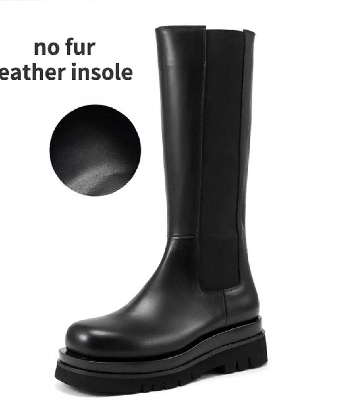 Scarpe con plateau da uomo Stivali da uomo in vera pelle Stivali invernali in vera pelle di lusso