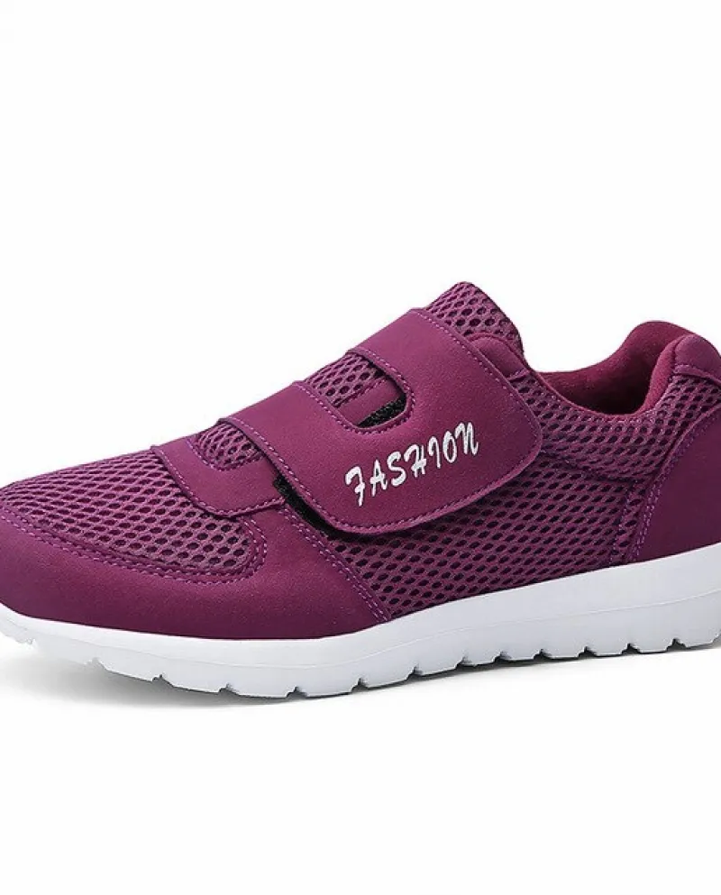 Scarpe da ginnastica da uomo in mesh Traspirante Sport da corsa Scarpe da jogging Comfort Walking Scarpe leggere con velcro Scar