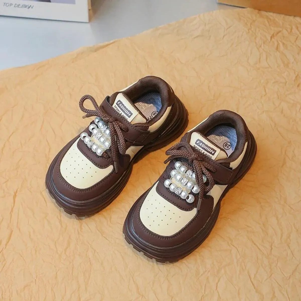 Scarpe da ginnastica per bambini Ragazza Punta tonda Impermeabile Comoda antiscivolo Resistente all'usura Primavera e autunno Sp