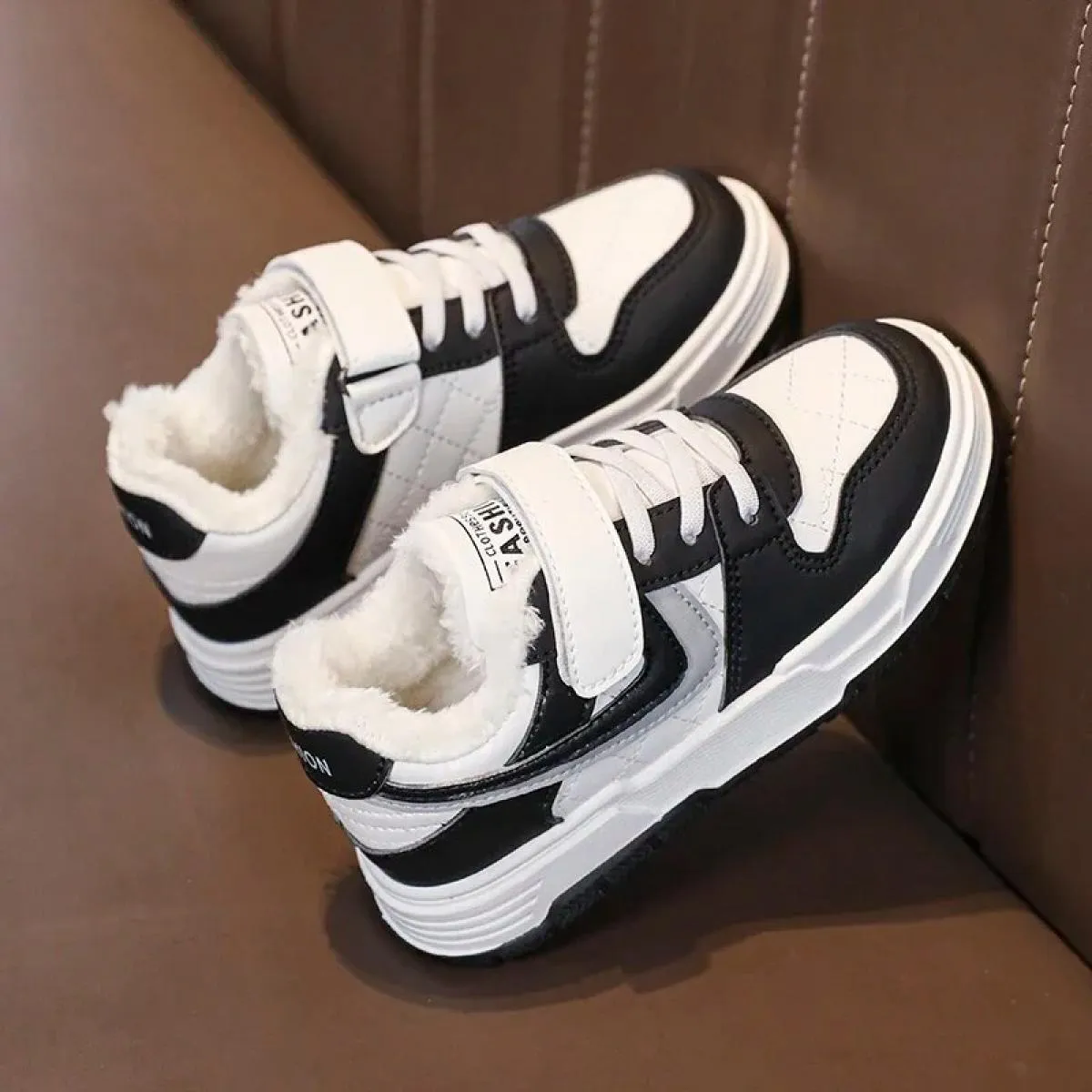 Scarpe per bambini Elastico Impermeabile Punta tonda Casual Outdoor Consigliato Moda Antiscivolo Resistente all'usura Plus Vellu