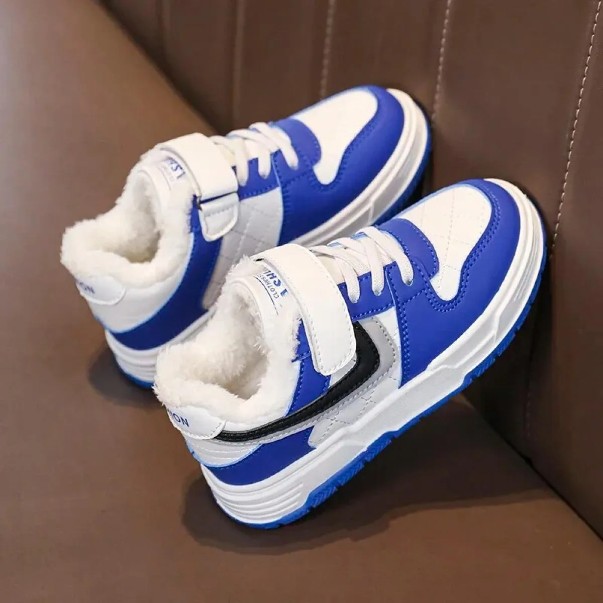 Scarpe per bambini Elastico Impermeabile Punta tonda Casual Outdoor Consigliato Moda Antiscivolo Resistente all'usura Plus Vellu