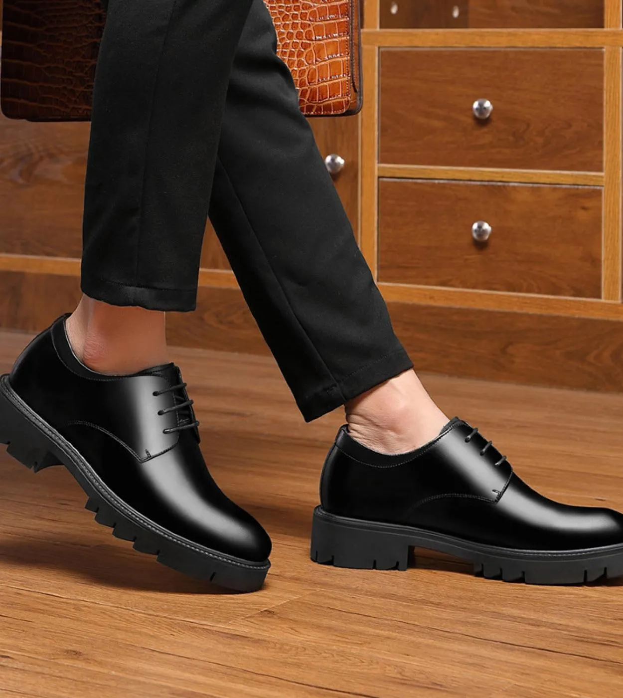 Scarpe Tacco Scarpa Maschile Nera Uomo Scarpe Grosse Uomo Calzature Uomo Tacco Scarpe Uomo 10cm