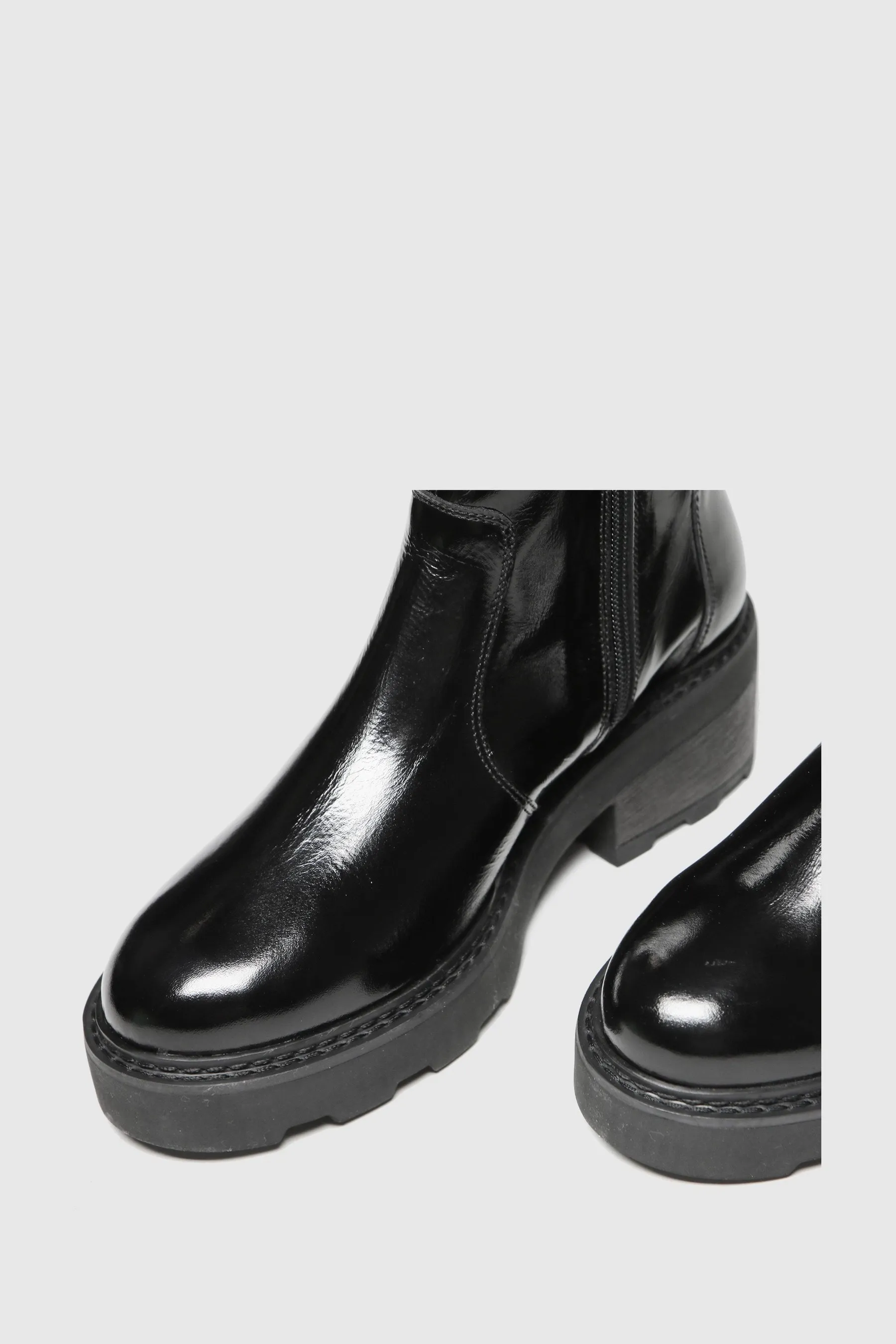 Schuh Nero - Ally - Stivali spesso in pelle verniciata