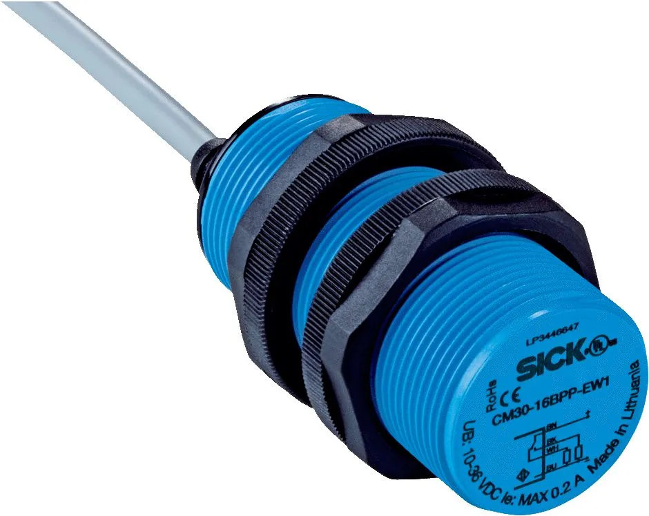 Sensore di prossimità Cilindro filettato SICK, M30, rilevamento 2 → 16 mm, 20 → 250 V ca