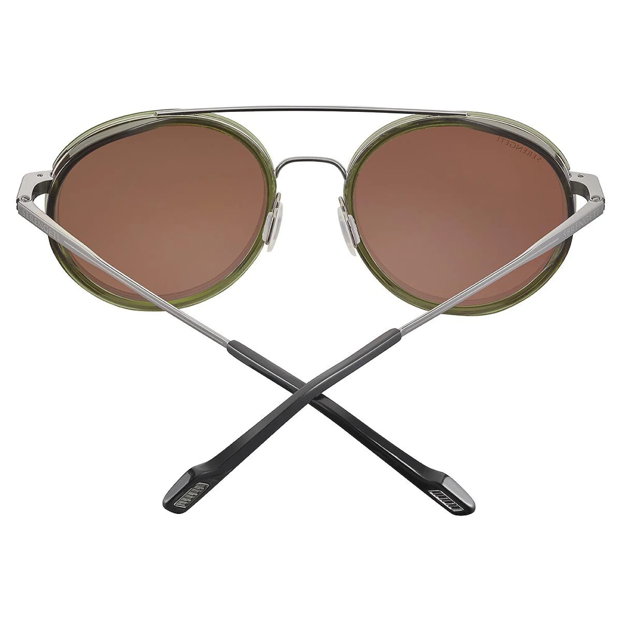   Serengeti GEARY - SS526005 Acetato Verde Scuro Lucido Canna Di Fucile Lucido | Occhiale Da Sole Unisex 