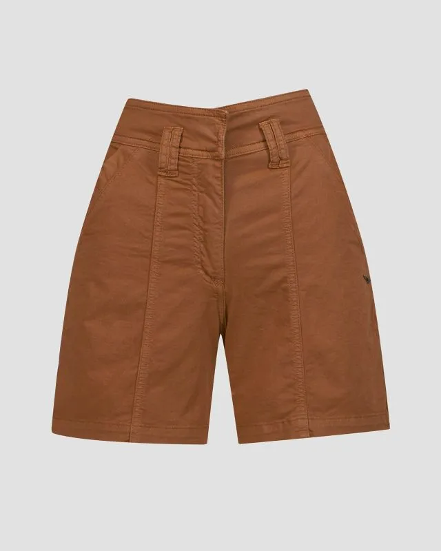 Shorts marrone da donna Aeronautica Militare