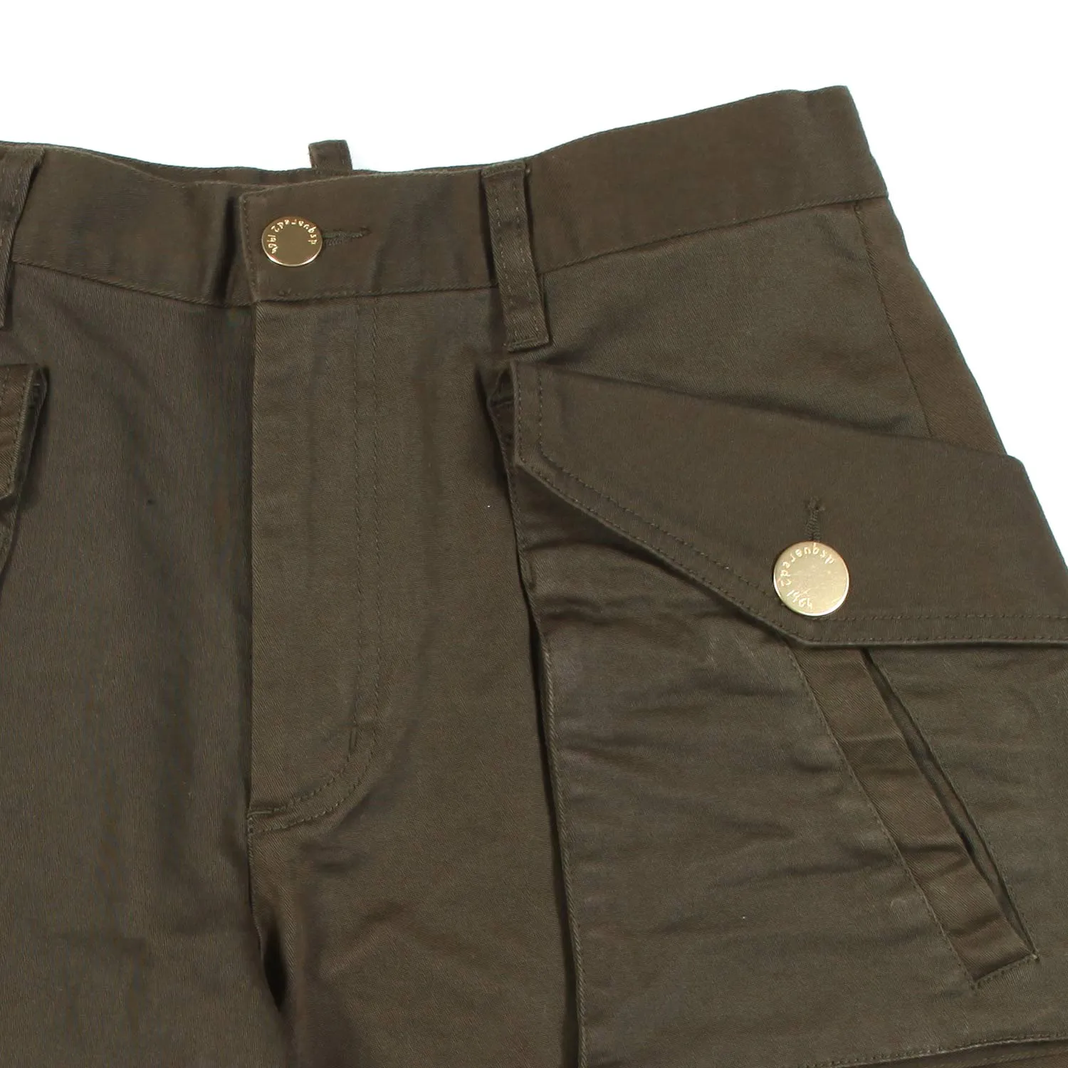 Shorts Verde Militare Bambina E Teenager