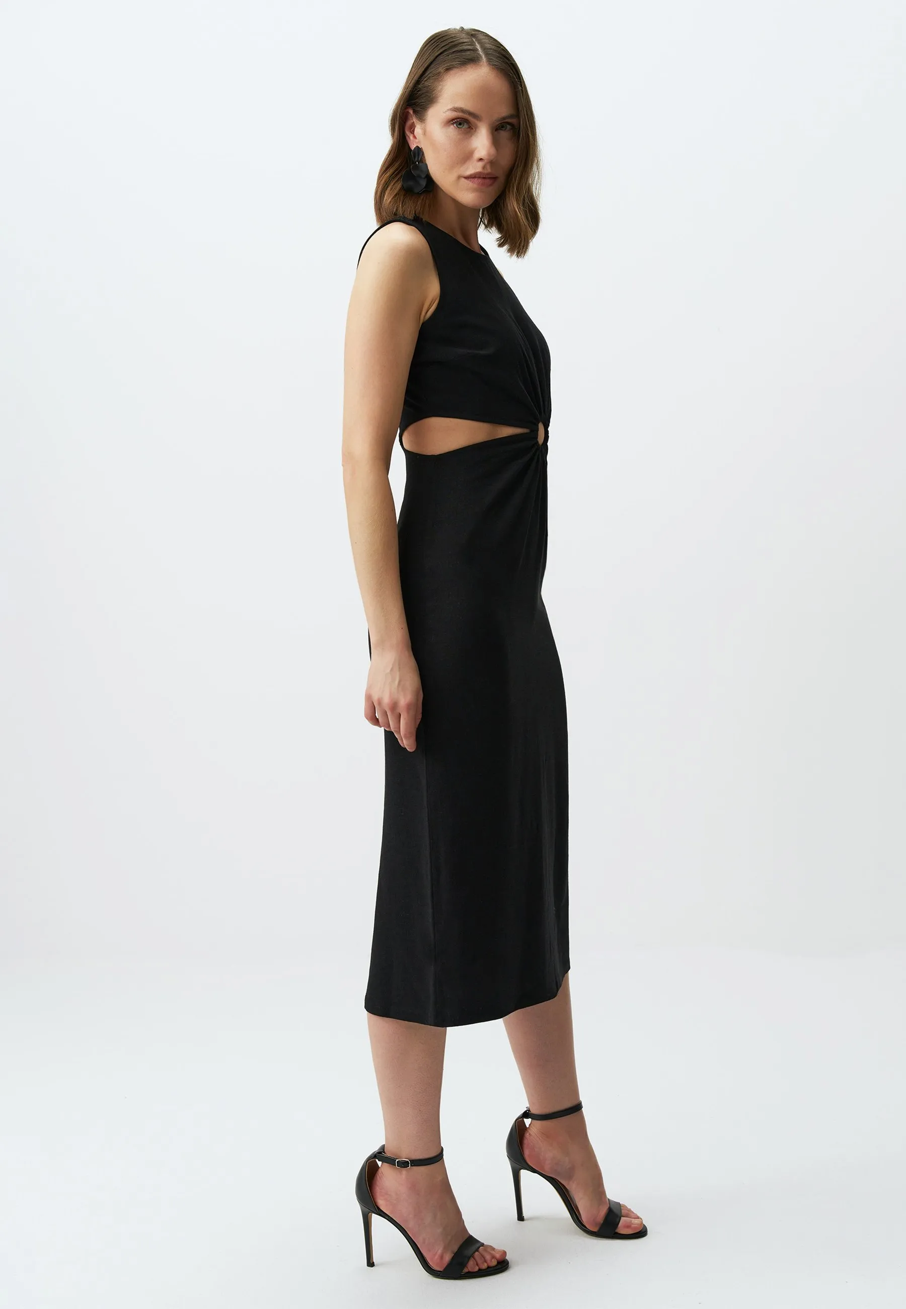 SLEEVELESS MIDI WITH WAIST DETAIL - Tubino