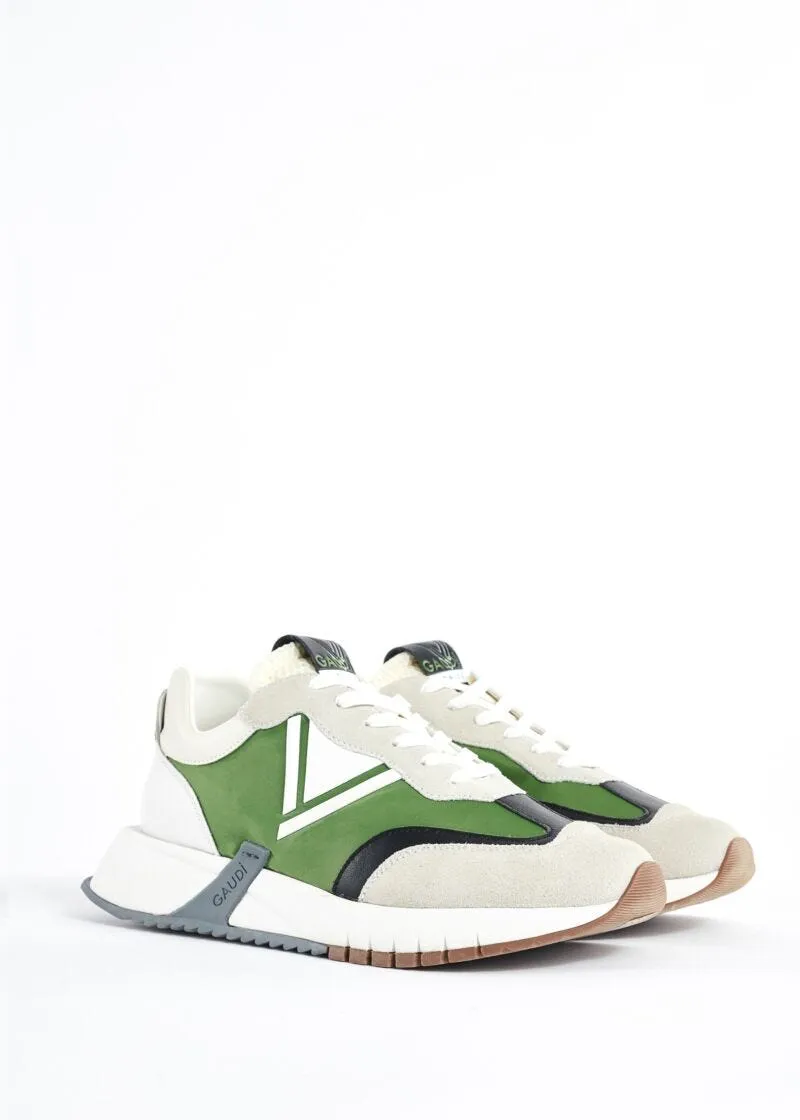Sneaker running in pelle e suede