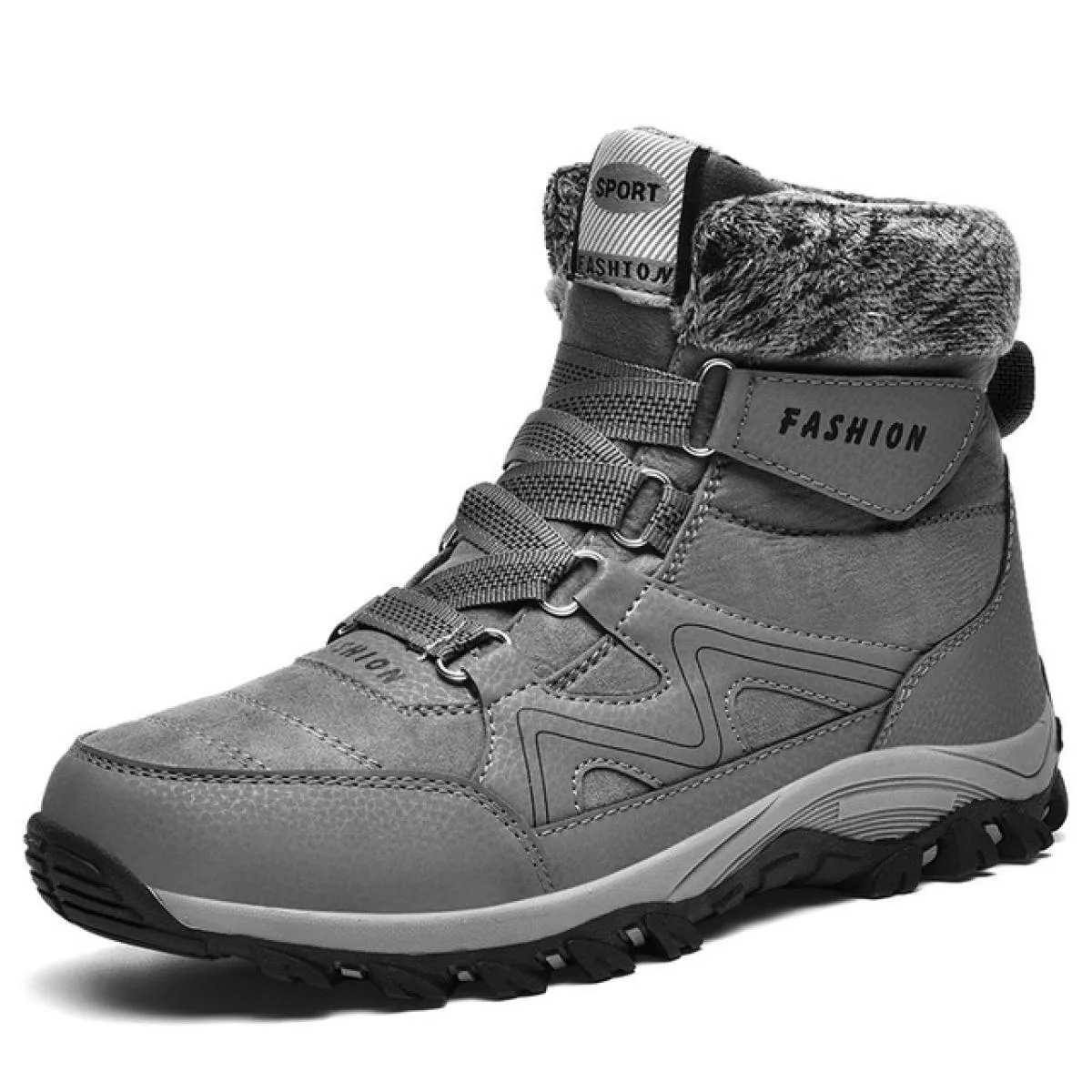 Stivali da neve da uomo di grandi dimensioni Amanti dell'inverno Scarpe di cotone in pile caldo Scarpe da ginnastica alte antisc
