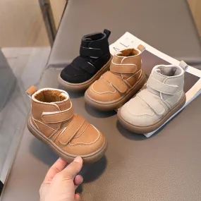 Stivali da neve per ragazzi all'aperto Scarpe da ginnastica piatte alte per bambini per ragazze Casual Scarpe da passeggio in co