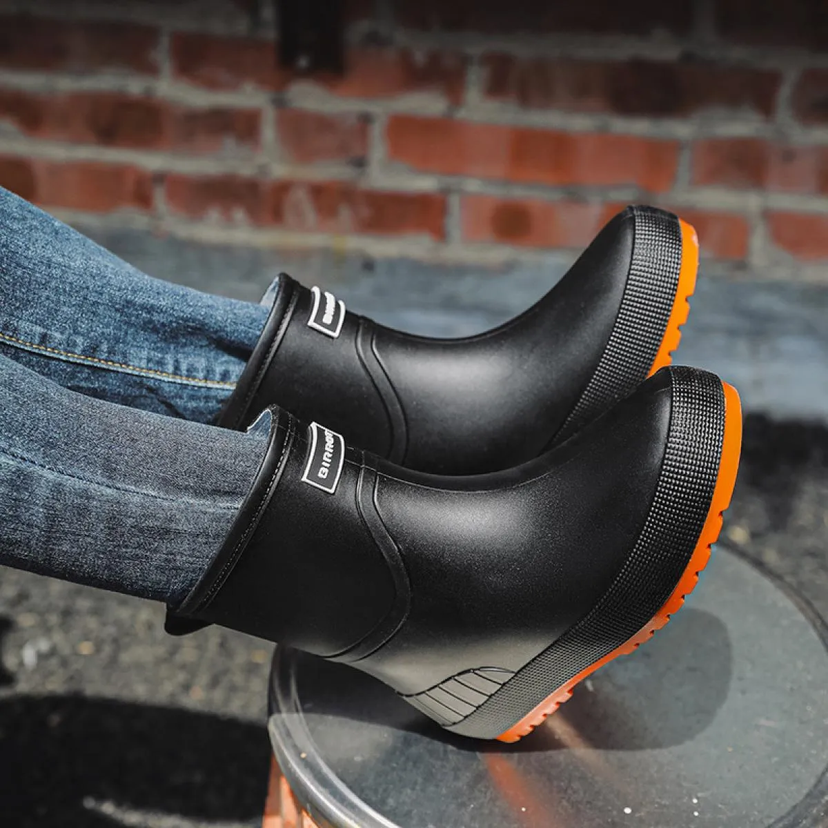 Stivali da pioggia da donna Slip On Stivali da acqua di alta qualità Scarpe impermeabili Stivali da pioggia in gomma da donna Ga