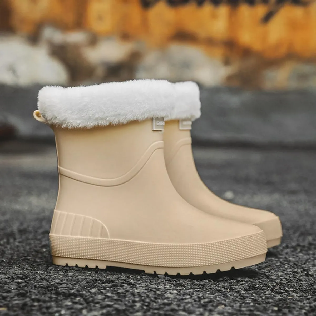 Stivali da pioggia da donna Slip On Stivali da acqua di alta qualità Scarpe impermeabili Stivali da pioggia in gomma da donna Ga