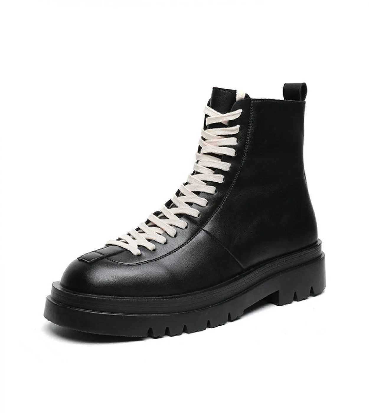 Stivali da uomo firmati Scarpe da locomotiva in pelle Scarpe da uomo robuste Stivali da uomo in pelle