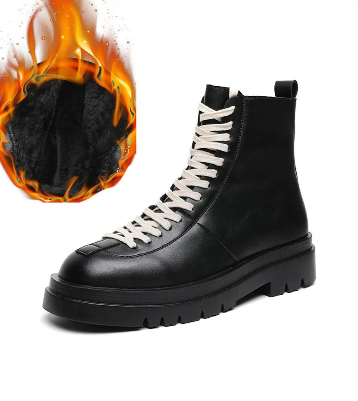 Stivali da uomo firmati Scarpe da locomotiva in pelle Scarpe da uomo robuste Stivali da uomo in pelle