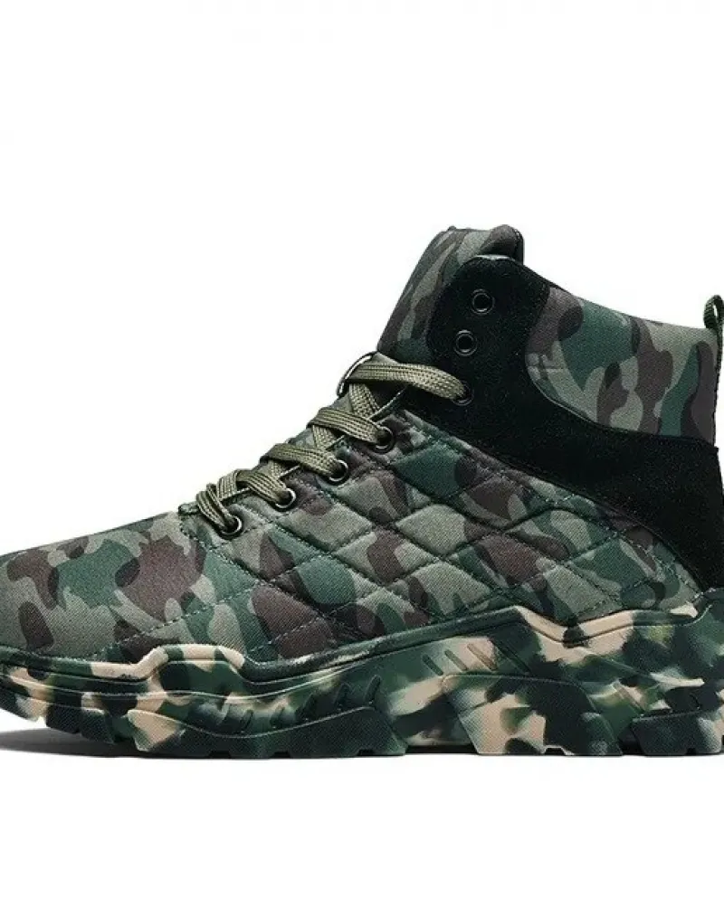 Stivali invernali da uomo Scarpe da cowboy casual Taglie forti Scarpe da trekking Stivali tattici Stivali da lavoro Scarpe di si
