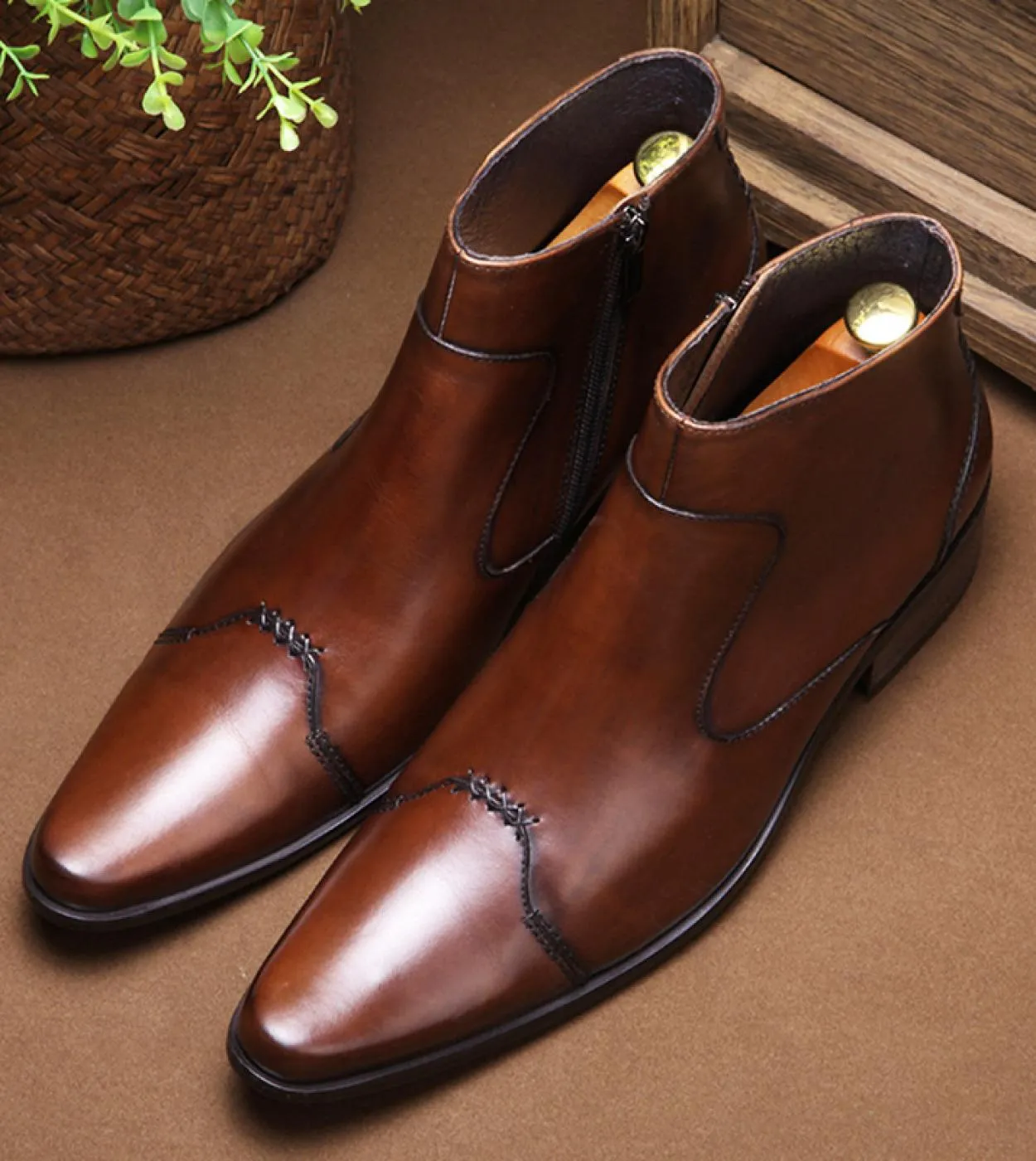 Stivali invernali di lusso Scarpe da uomo in pelle da uomo Stivali in vera pelle 2023 Autunno