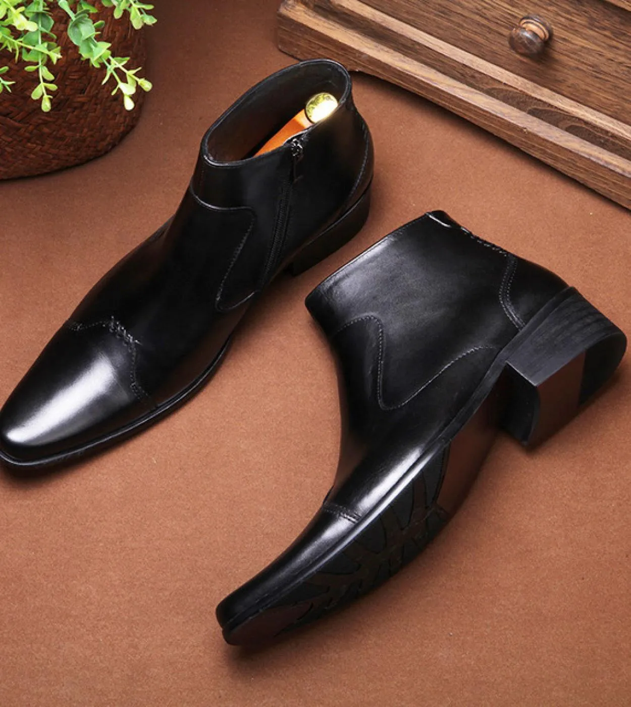 Stivali invernali di lusso Scarpe da uomo in pelle da uomo Stivali in vera pelle 2023 Autunno