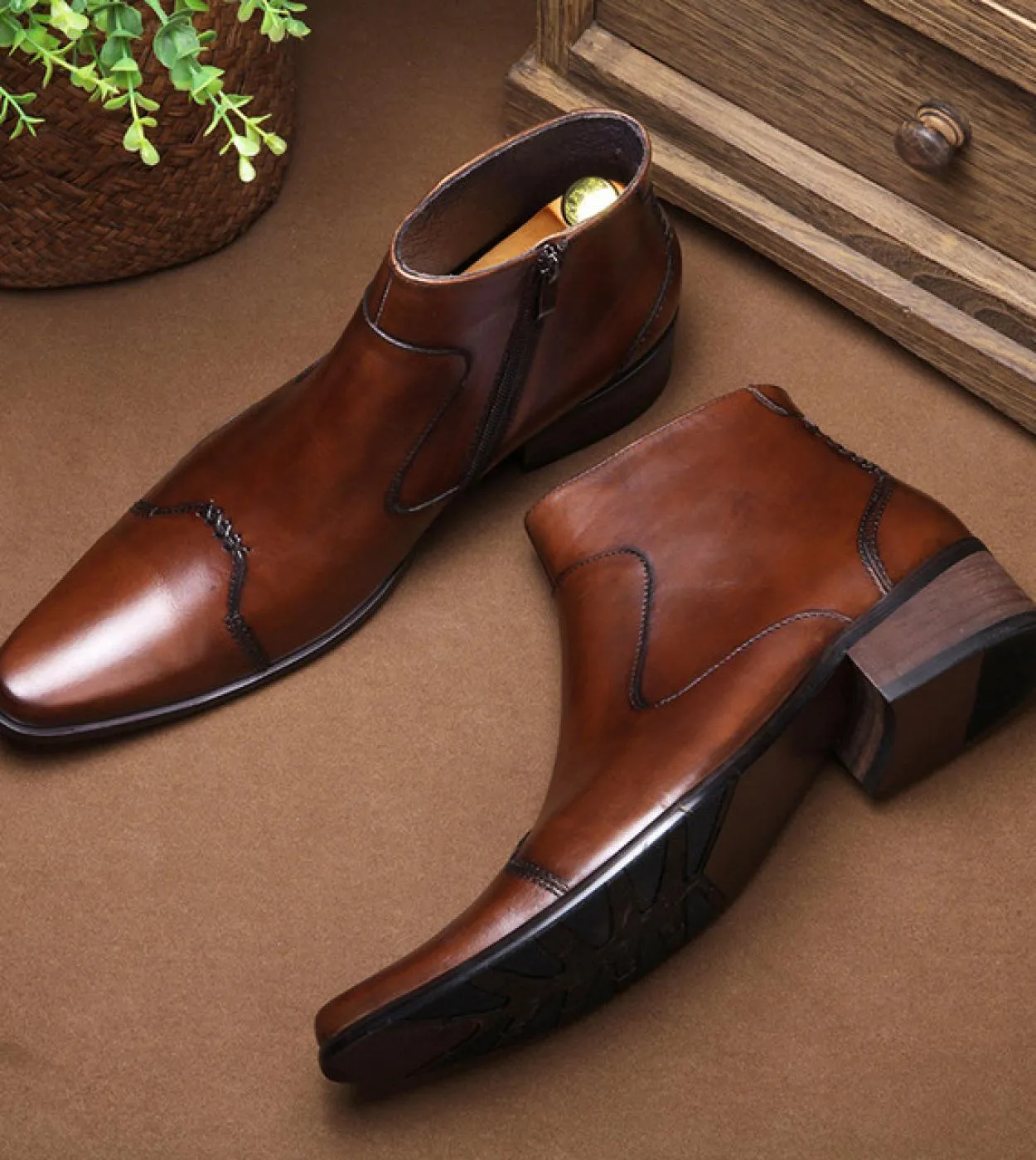 Stivali invernali di lusso Scarpe da uomo in pelle da uomo Stivali in vera pelle 2023 Autunno