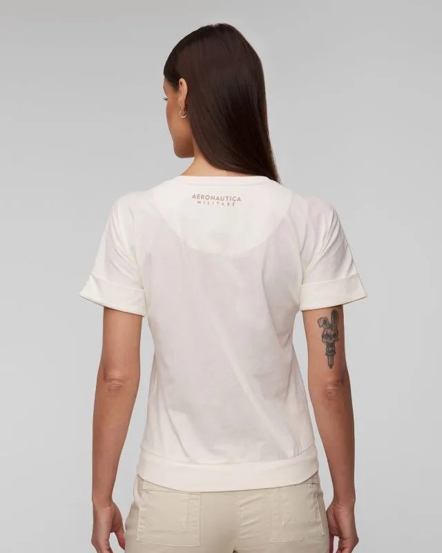 T-shirt bianca da donna Aeronautica Militare
