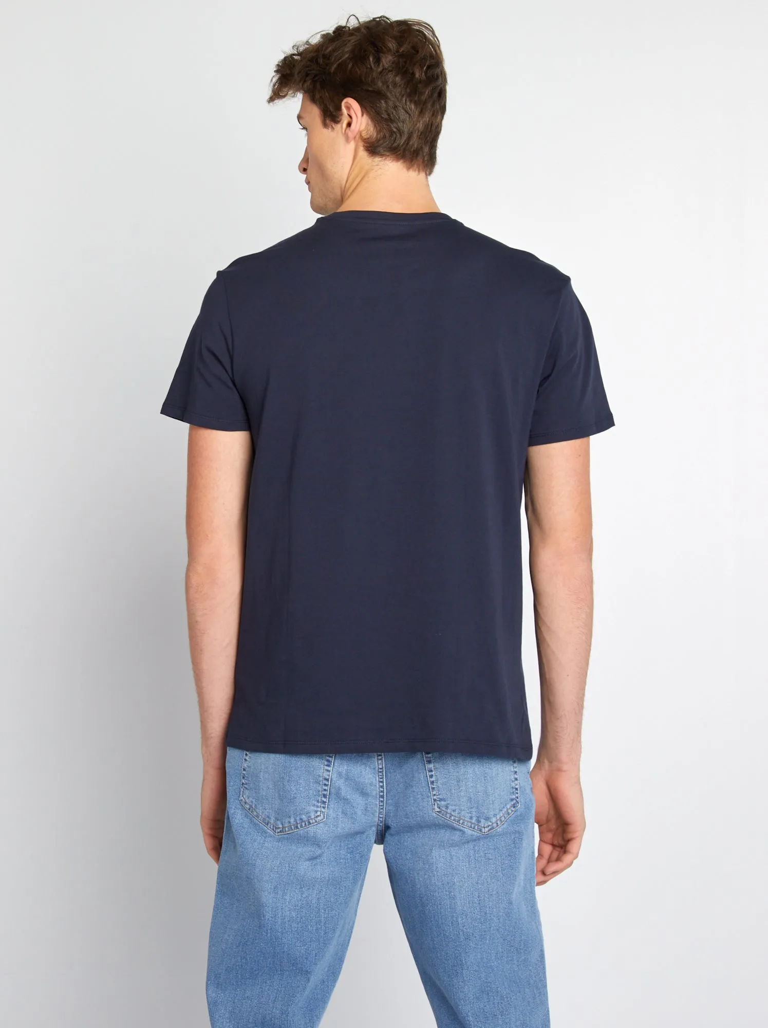 T-shirt puro cotone +190cm - BLU