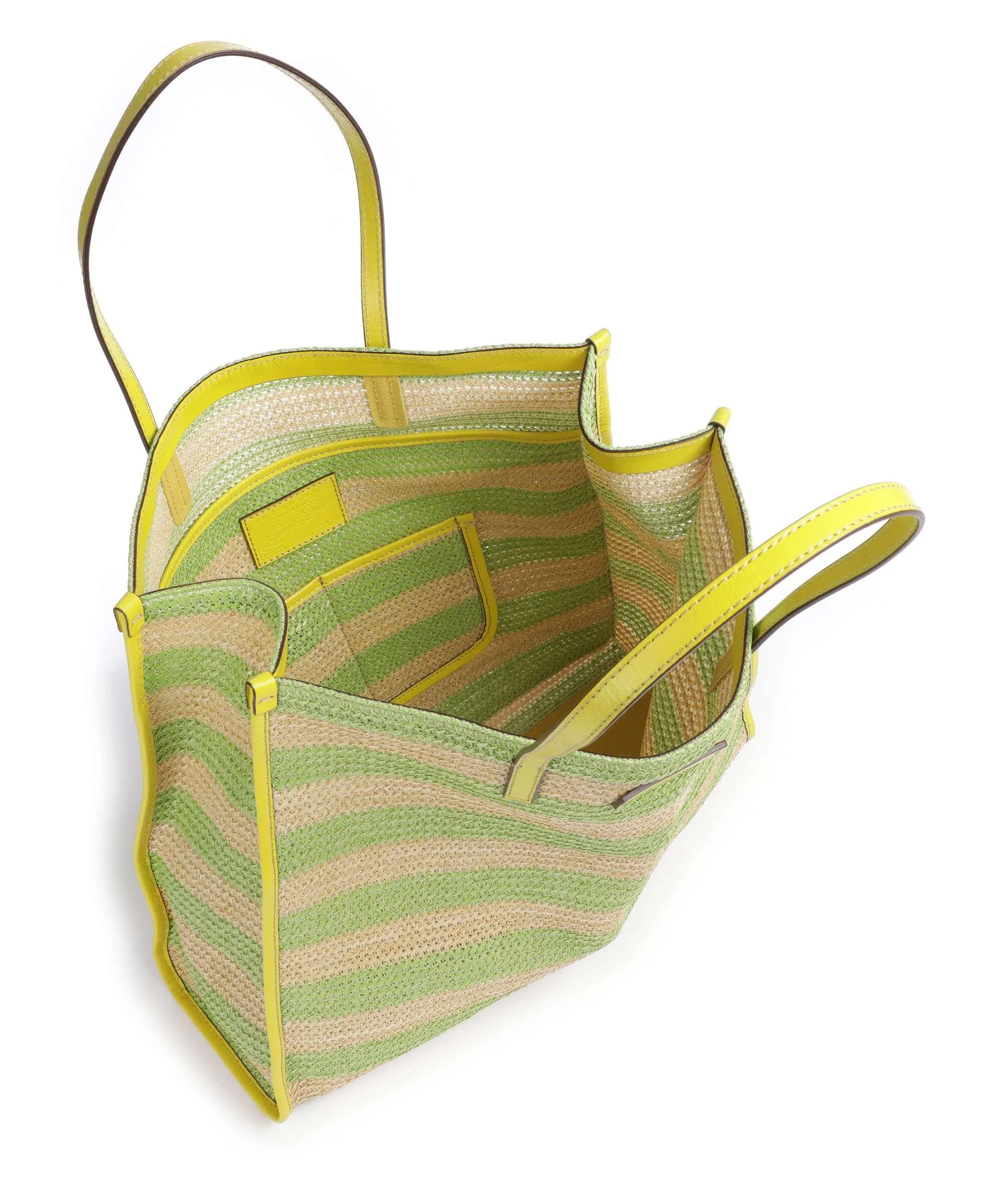  The Bridge Mirra Wow Borsa shopper libro verde/beige  